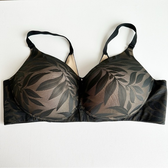 Cacique Invisible Lace Backsmoother Balconette Bra Black Size 48DD Black - Picture 1 of 8